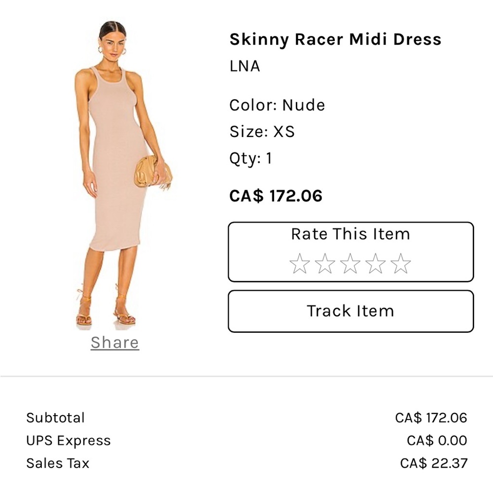 LNA Racerback Midi Dress